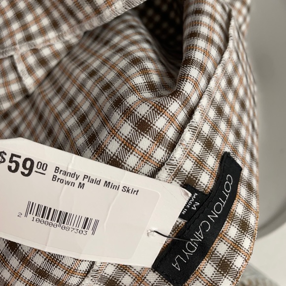 Brown plaid skirt - Picture 4 of 4